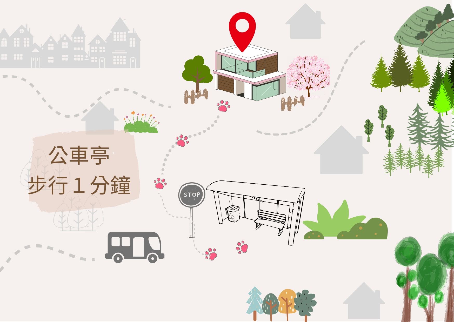 下車前請向司機確認［內寮站］，這樣走就到囉～
